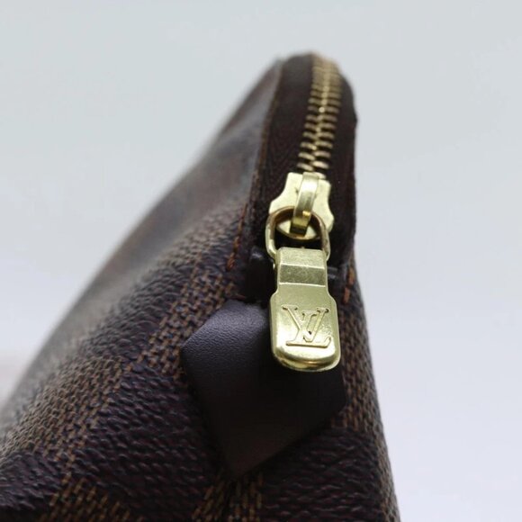 LOUIS VUITTON Damier Ebene Pochette Cosmetic PM Pouch N47516 LV Auth 69835 - Picture 9 of 15
